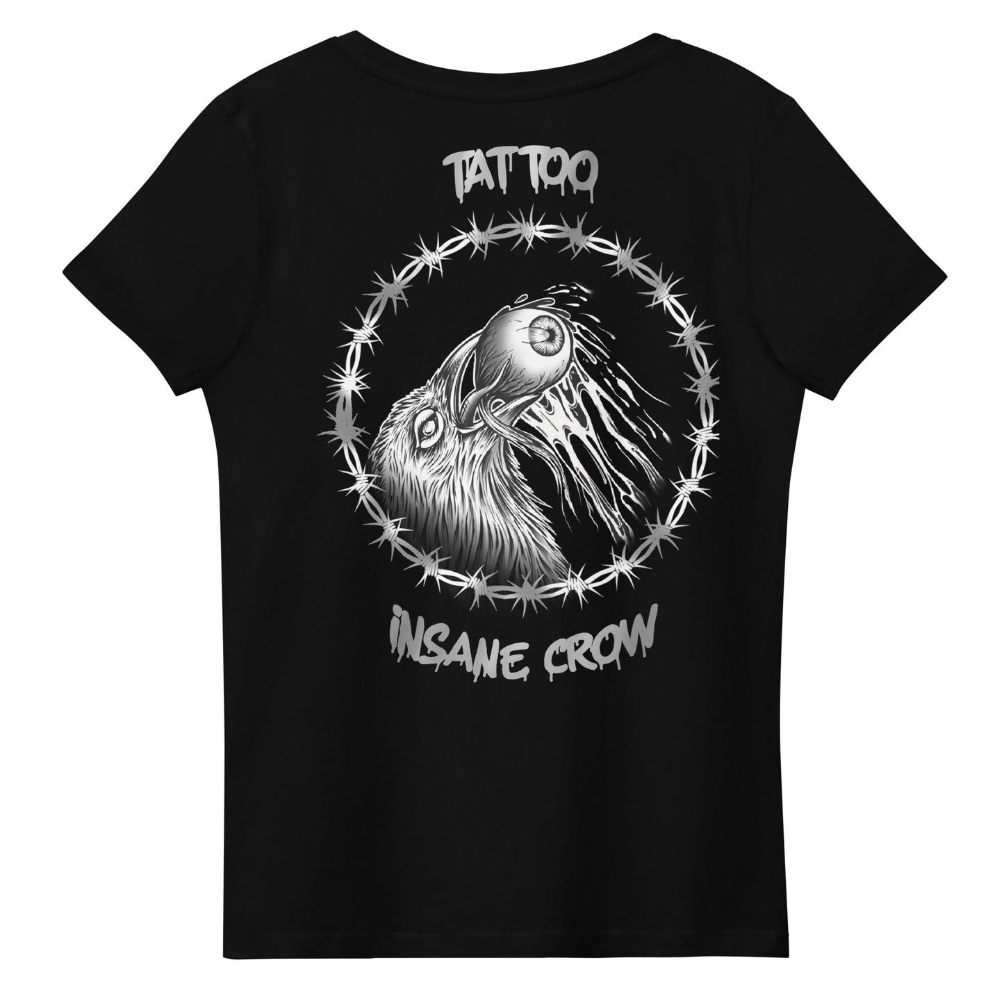 Logo Insane Crow Tattoo Black